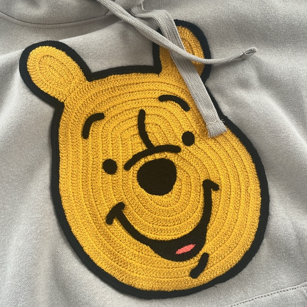 NWOT Disney Tan Hoodie with Yellow Pooh Design - Picture 5 of 11